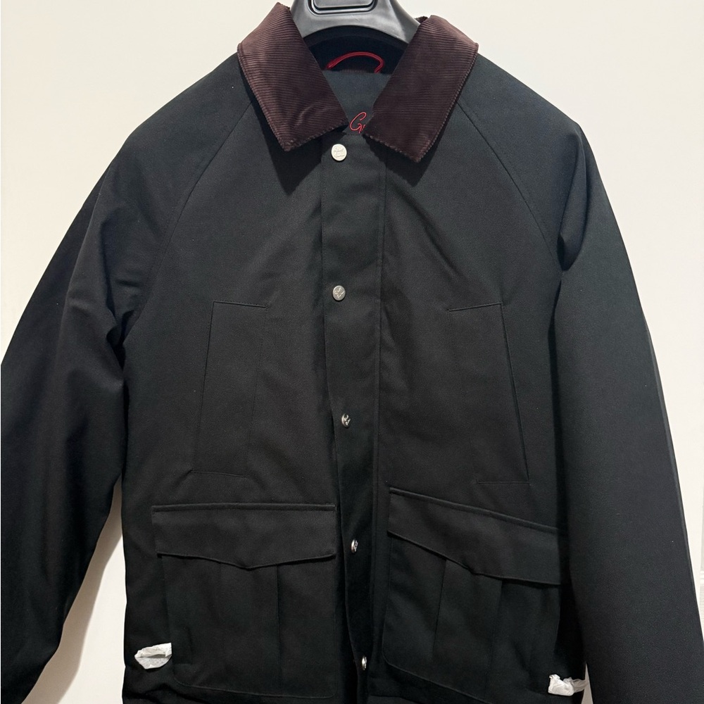 Robert Graham Black Jacket with Brown Collar